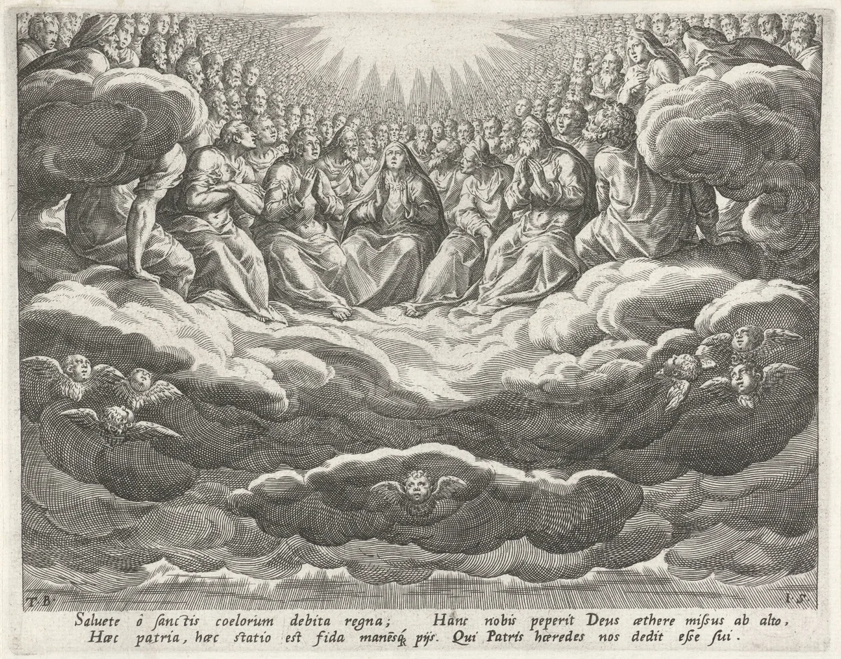 Hemel als een van de vier uitersten by Unknown, print, 1560-1600