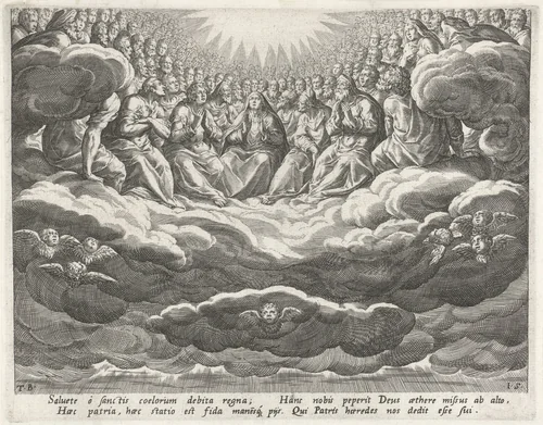 Hemel als een van de vier uitersten by Unknown, print, 1560-1600