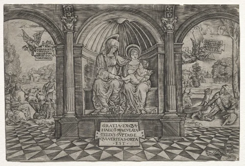 The Virgin and St. Anne by Master Na Dat, print, 1507-1518