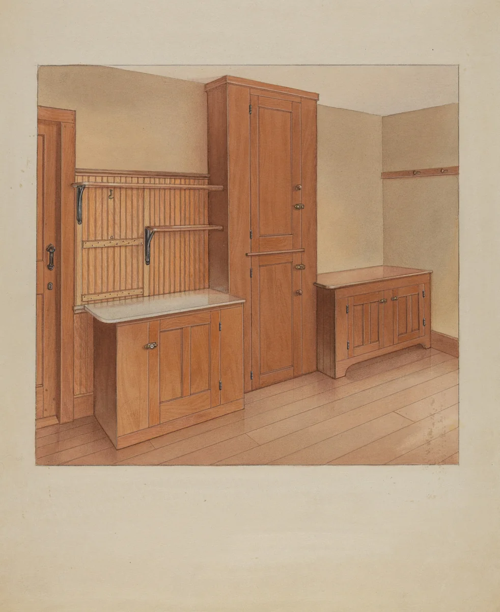 Built-In Furniture by Winslow Rich, index of american design, 1937