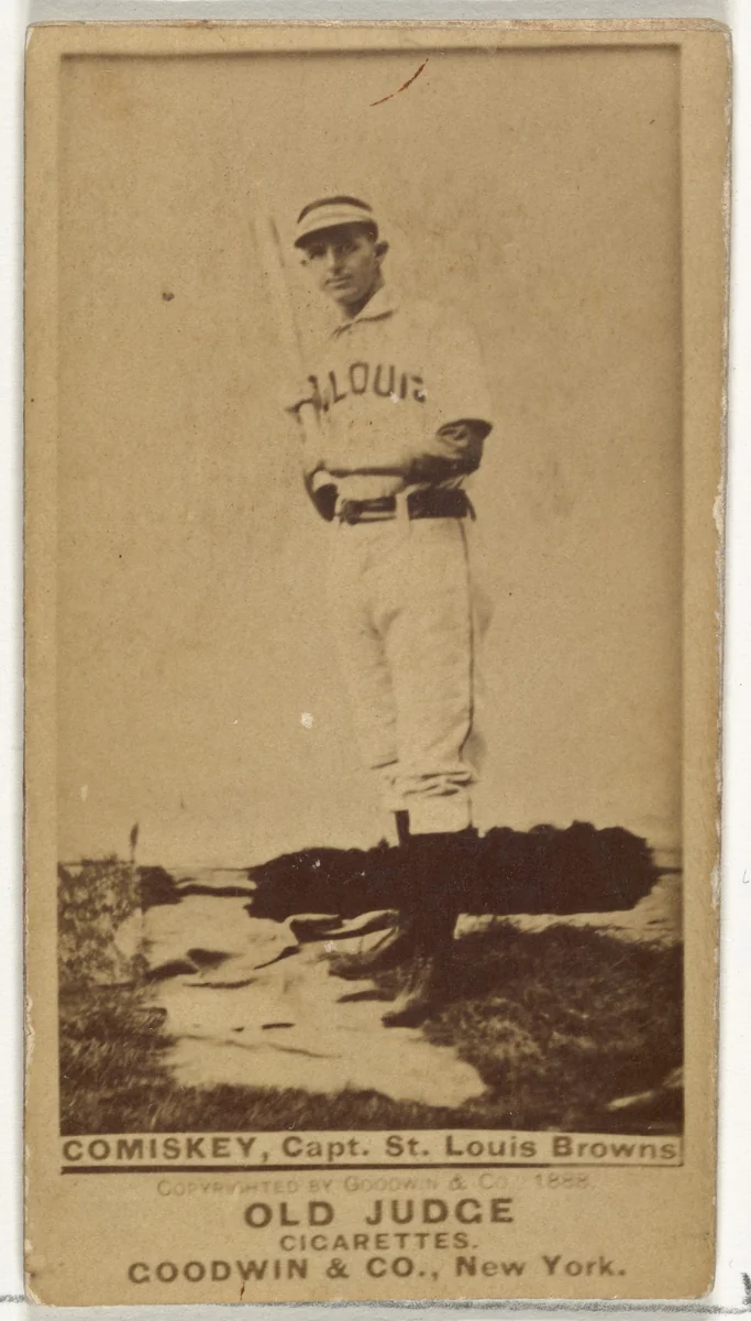 Charles Albert "The Old Roman" Comiskey, Captain, St. Louis Browns, from the Old Judge series (N172) for Old Judge Cigarettes by Goodwin & Company, photograph, 1888
