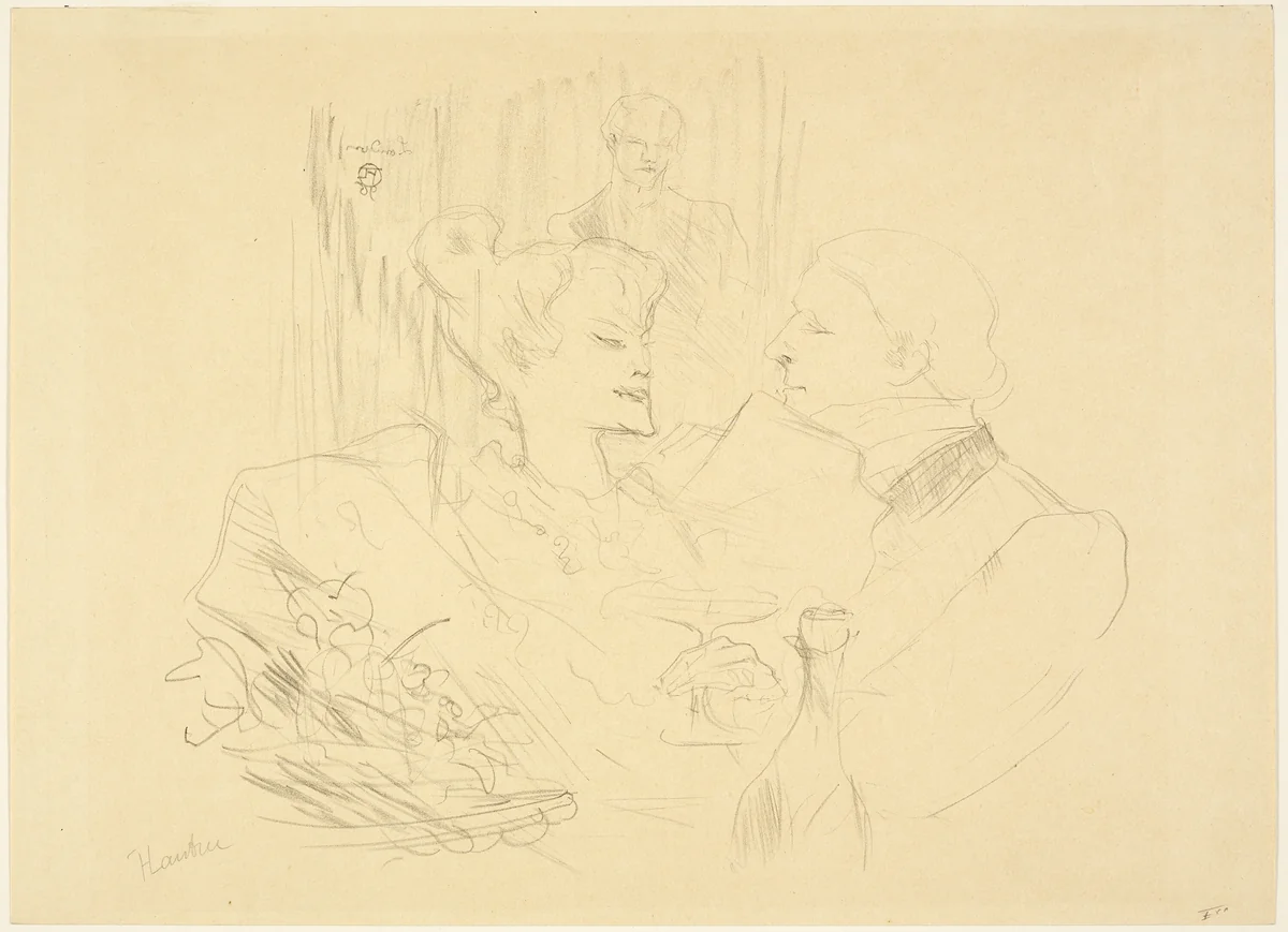 Supper in London by Henri de Toulouse-Lautrec, print, 1896