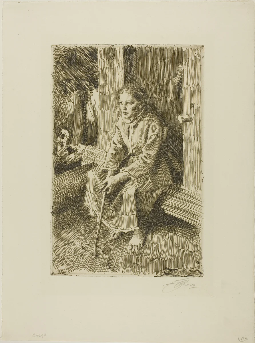 Vallkulla by Anders Zorn, print, 1912