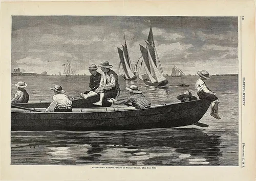Gloucester Harbor by Winslow Homer, print, 1873