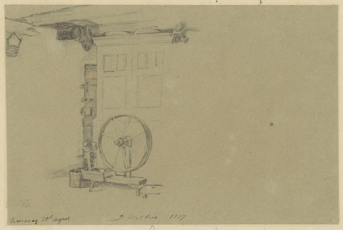 Interieur van een boerenvertrek te Munarey by David Wilkie, drawing, 1817