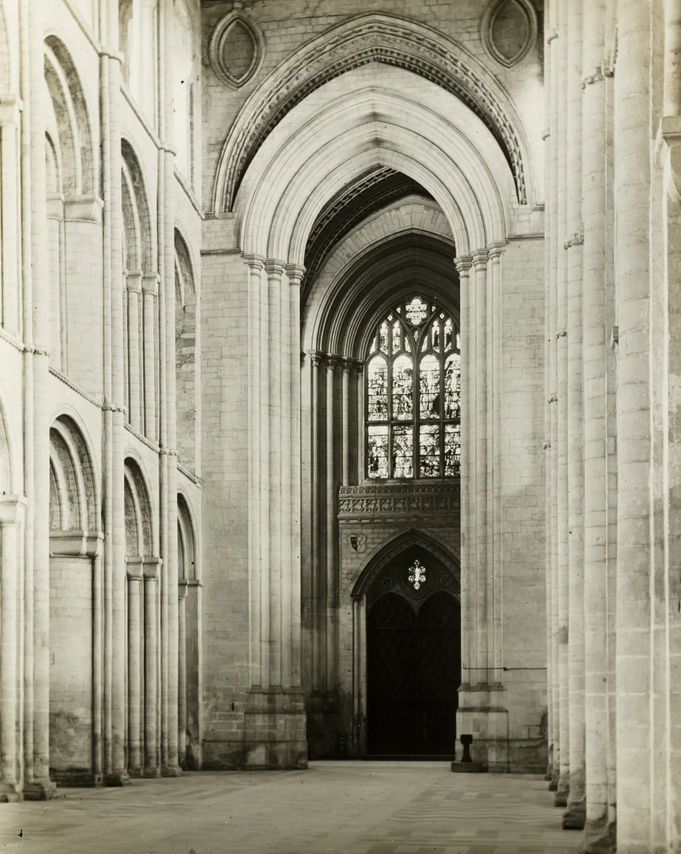 Ely Cathedral: Nave, Arches at West End by Frederick Evans, photograph, 1891