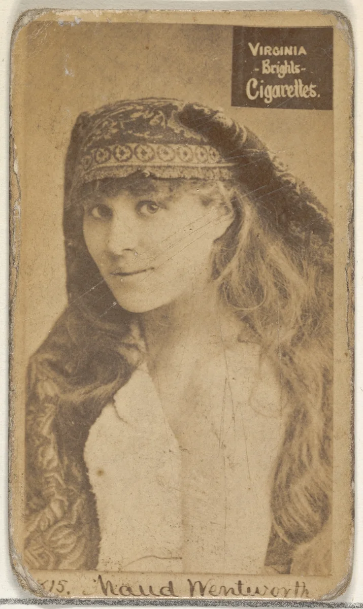 Card 815, Maud Wentworth, from the Actors and Actresses series (N45, Type 2) for Virginia Brights Cigarettes by Allen & Ginter, photograph, 1885-1891