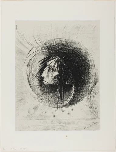 Blossoming, plate one from In Dreams by Odilon Redon, print, 1879