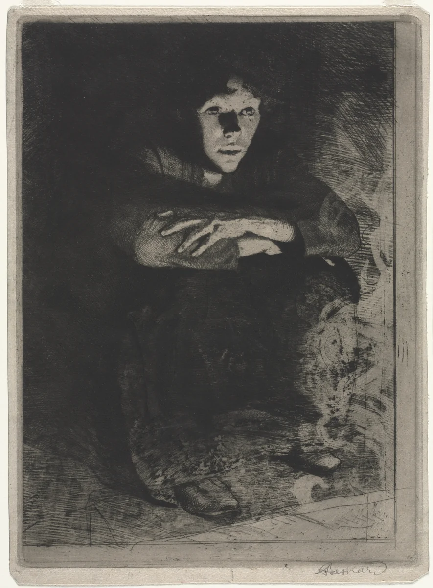 In the Ashes by Albert Besnard, print, 1887