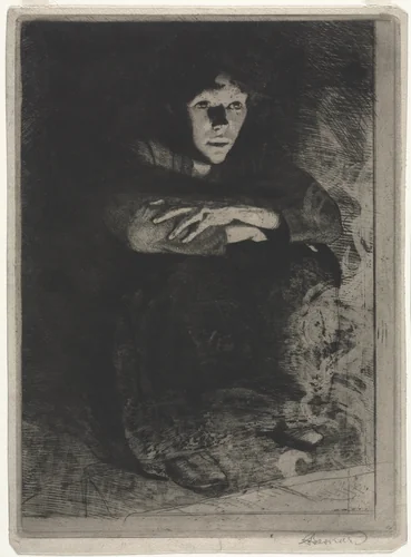 In the Ashes by Albert Besnard, print, 1887
