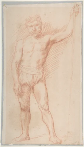 Study of a Figure by Alphonse Legros, drawing, 1837-1911