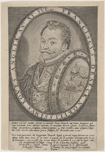 Sir Francis Drake by Thomas de Leu; Jean Rabel, print, 1560-1620