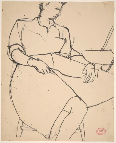Untitled [seated woman] by Richard Diebenkorn, drawing, 1955-1967