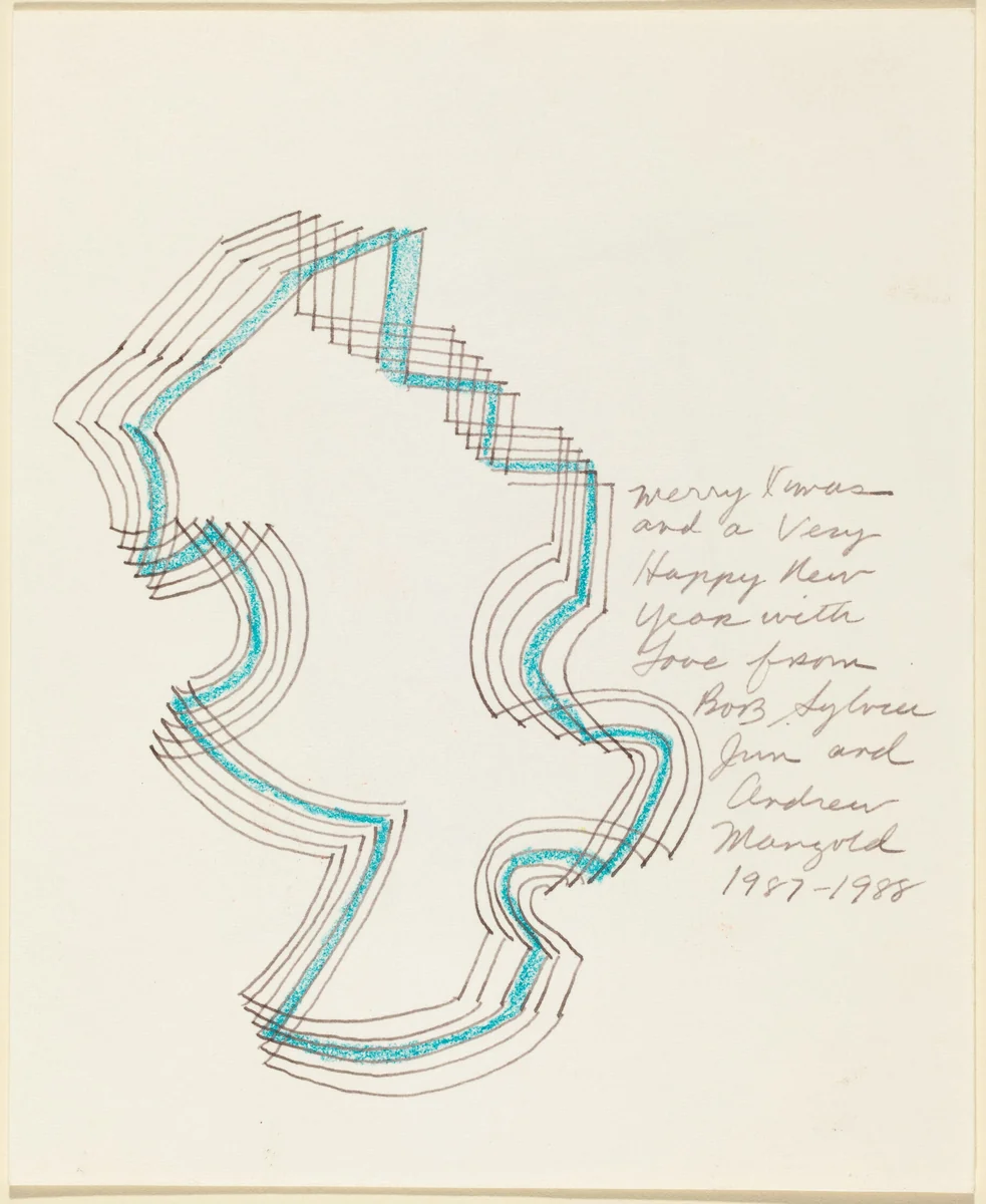 Untitled (verso) by Robert Mangold, drawing, 1987-1988