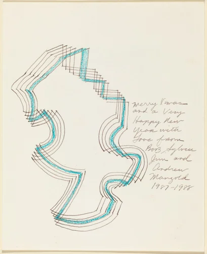Untitled (verso) by Robert Mangold, drawing, 1987-1988