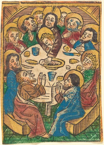 Last Supper by German 15th Century, print, 1490
