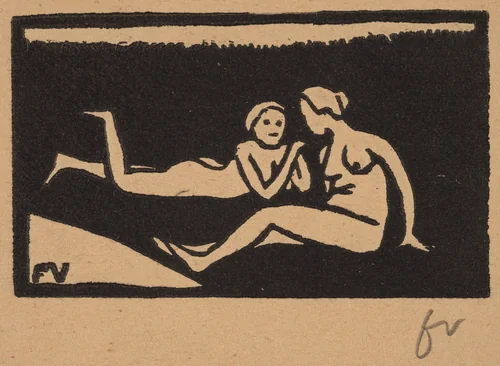Bathers on the Grass (Baigneuses étendues sur l'herbe) by Félix Vallotton, print, 1893