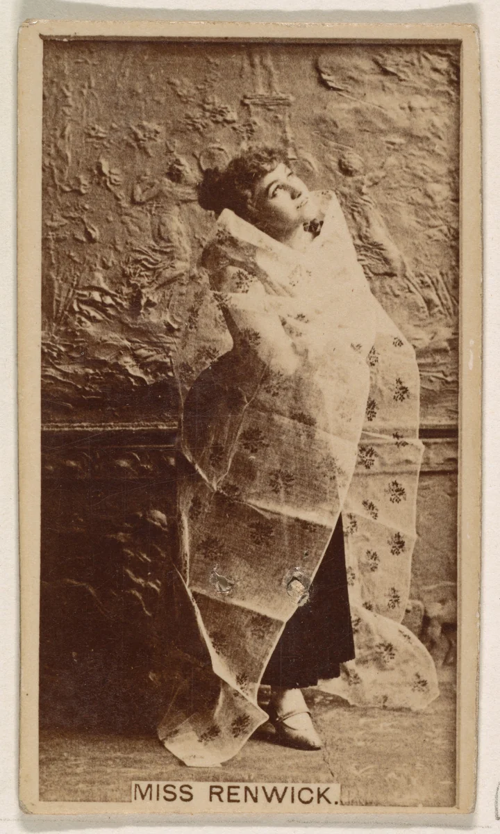 Miss Renwick, from the Actresses series (N245) issued by Kinney Brothers to promote Sweet Caporal Cigarettes by Kinney Brothers Tobacco Company, photograph, 1890