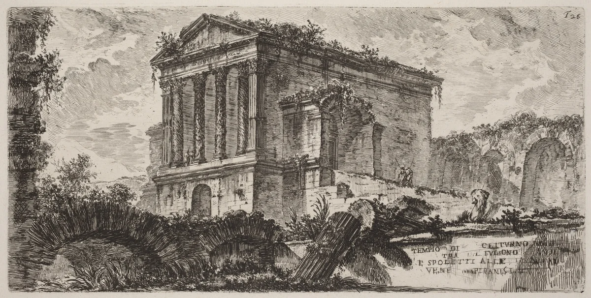 Tempio di Clitumno tra Foligno e Spoletti by Giovanni Battista Piranesi, portfolio, 1748