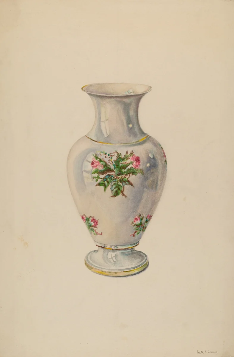 Vase by Byron Dingman, index of american design, 1938