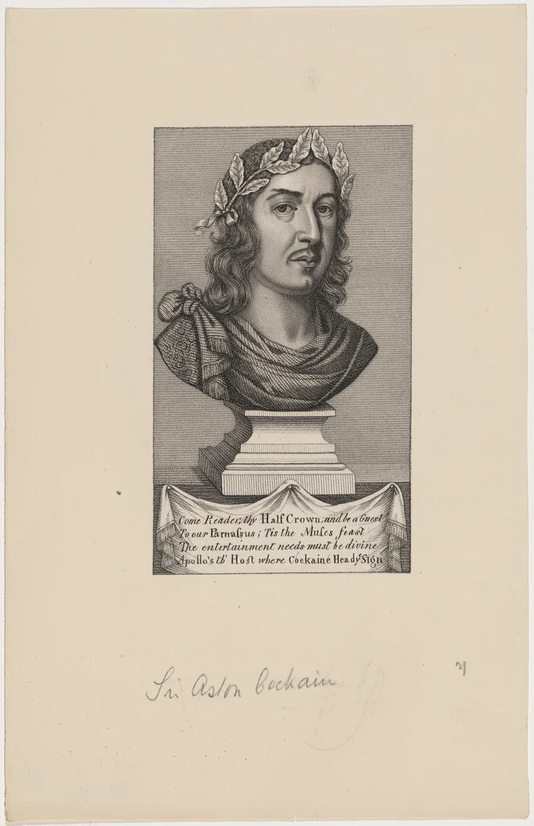 Sir Aston Cockain, Poet by Unknown 19th Century, print, 1800-1899