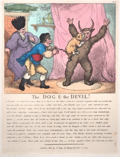 The Dog & The Devil by Thomas Rowlandson, print, 1807