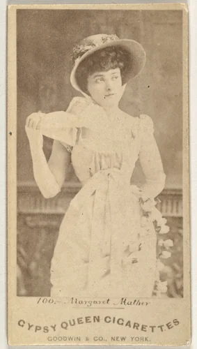 Margaret Mather, from the Actors and Actresses series (N171) for Gypsy Queen Cigarettes by Goodwin & Company, photograph, 1886-1890