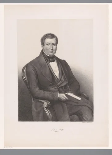 Portret van Johannes op den Hooff by anonymous, print, 1847-1865