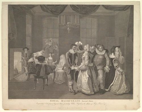 Royal Masquerade Somerset House by Thomas Cook, print, 1805