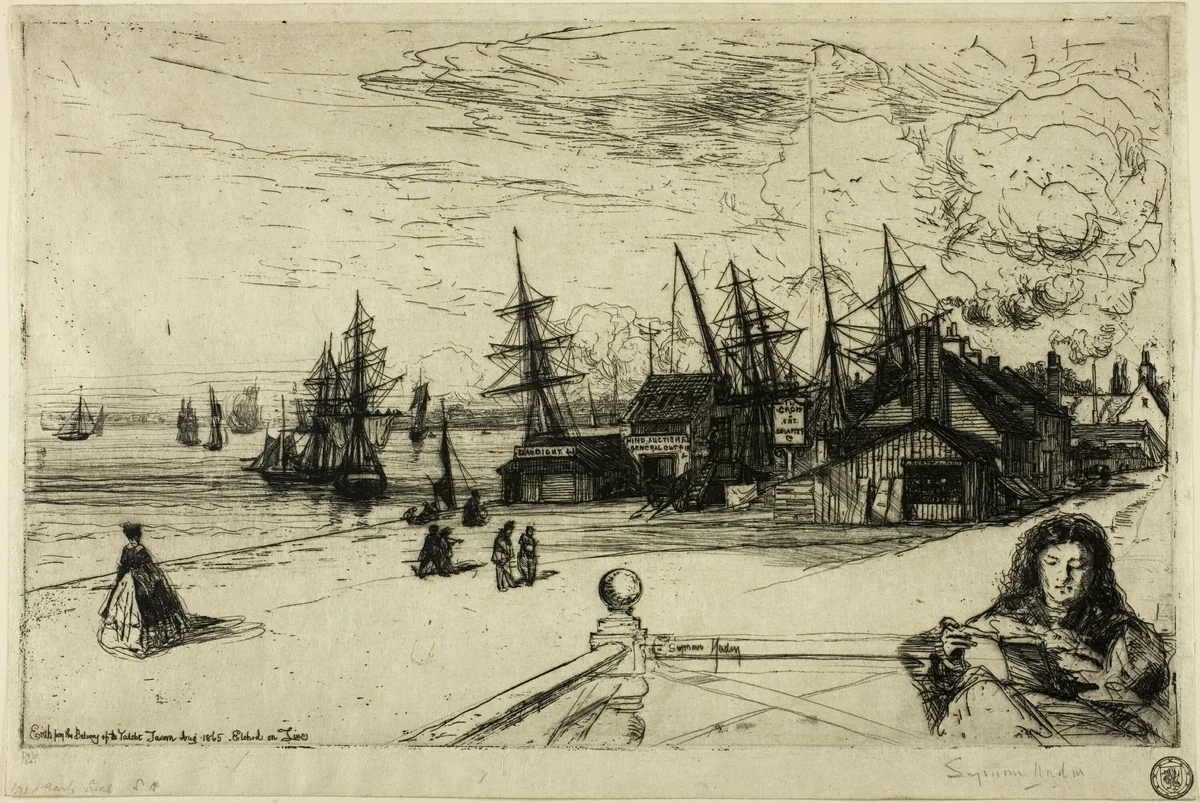Yacht Tavern, Erith by Francis Seymour-Haden, print, 1865