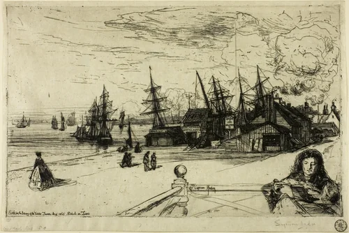 Yacht Tavern, Erith by Francis Seymour-Haden, print, 1865
