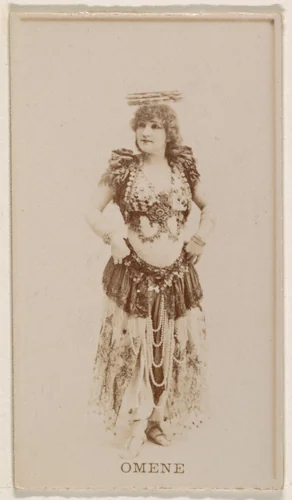 Omene, from the Actresses series (N245) issued by Kinney Brothers to promote Sweet Caporal Cigarettes by Kinney Brothers Tobacco Company, photograph, 1890