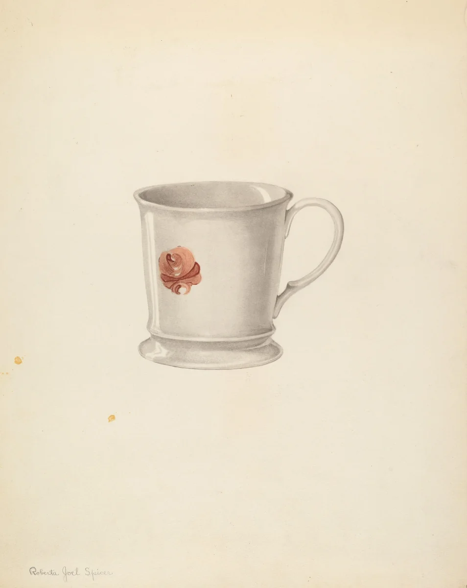 Mug by Roberta Spicer, index of american design, 1939