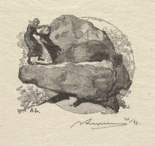 Fontainebleau Forest: The Trembling Rock (La Forêt de Fontainebleau: La roche qui tremble) by Auguste Louis Lepère, book, 1890