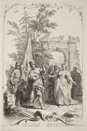 Jephthah and His Daughter by Joseph Wagner
Giuseppe Zocchi, print, 1745