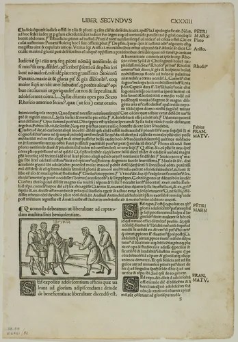 Quomodo debeamus uti liberalitate ad captandam multitudinis beniuolentiam (How We Must Use Liberality to Capture the Favor of the Multitude) from De Officiis by Cicero, plate 82 from Woodcuts from Books of the XVI Century by Unknown Artist, print, 1506