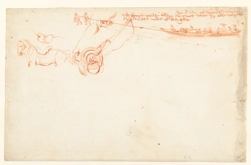 Studie met trekschuit en paarden by anonymous, drawing, 1700