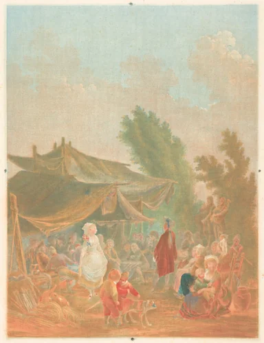 Noce de Village (Village Wedding) by Charles-Melchior Descourtis; Nicolas Antoine Taunay, print, 1785