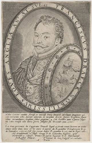 Sir Francis Drake by Thomas de Leu; Jean Rabel, print, 1560-1620