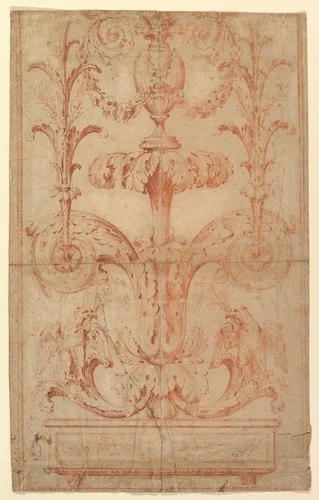 Design for a Decorative Panel by anonymous, drawing, 1700-1799