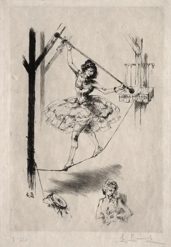 Tightrope Dancer by Auguste Brouet, print, 1902-1941