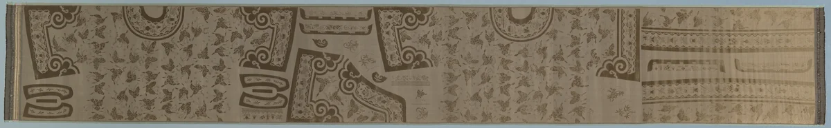 Velvet Fabric for a Woman's Ao or Magua (Short Coat), Shoes, and Accessories by Manchu, textile, 1880-1900