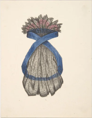 A Hat on a Stand, Viewed from the Back by Auguste Félix, drawing, 1860-1870