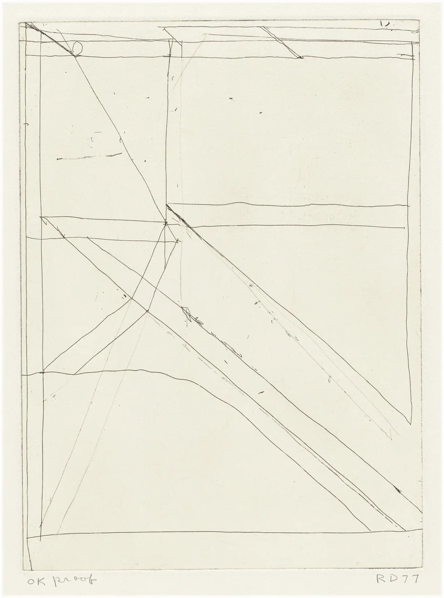 #9 from Nine Drypoints and Etchings by Richard Diebenkorn, portfolio, 1977
