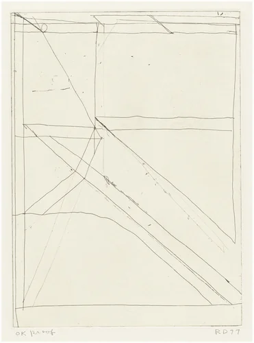 #9 from Nine Drypoints and Etchings by Richard Diebenkorn, portfolio, 1977