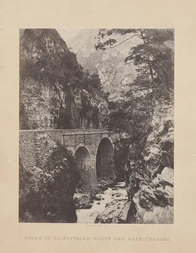 Gorge de la Nouvelle Route des Eaux-Chaudes by John Stewart, photograph, 1846-1856
