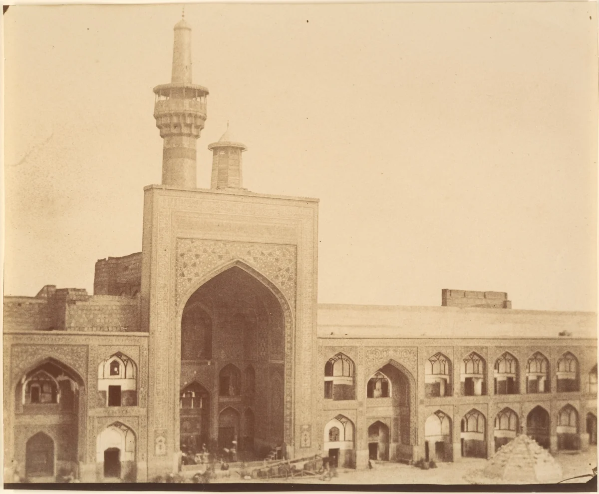[Old Court of Imam Riza MESHED] by Luigi Pesce, photograph, 1840-1869