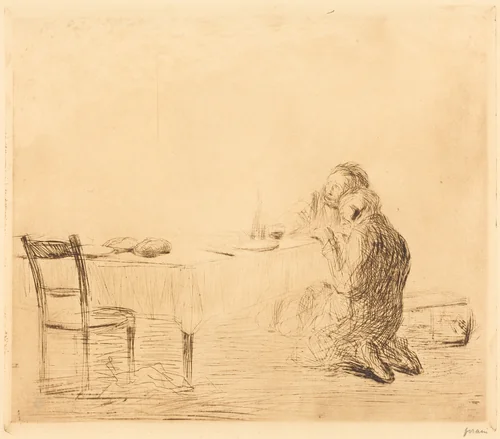 Après l'apparition (2e planche) (After the Vision) (second plate) by Jean-Louis Forain, print, 1902-1907
