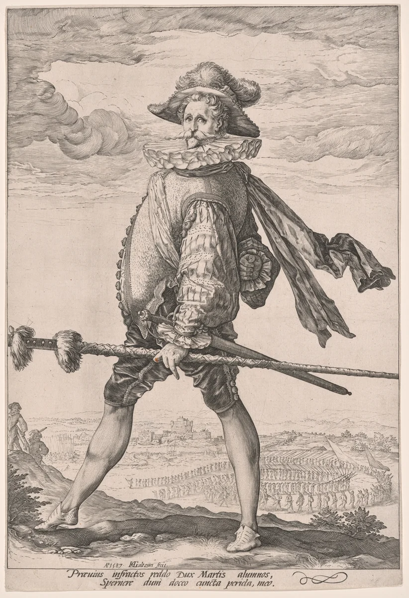 The Captain of the Infantry by Hendrick Goltzius, print, 1587