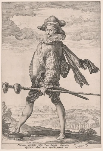 The Captain of the Infantry by Hendrick Goltzius, print, 1587